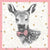 Winter Fawn Lunch Napkin - Pink