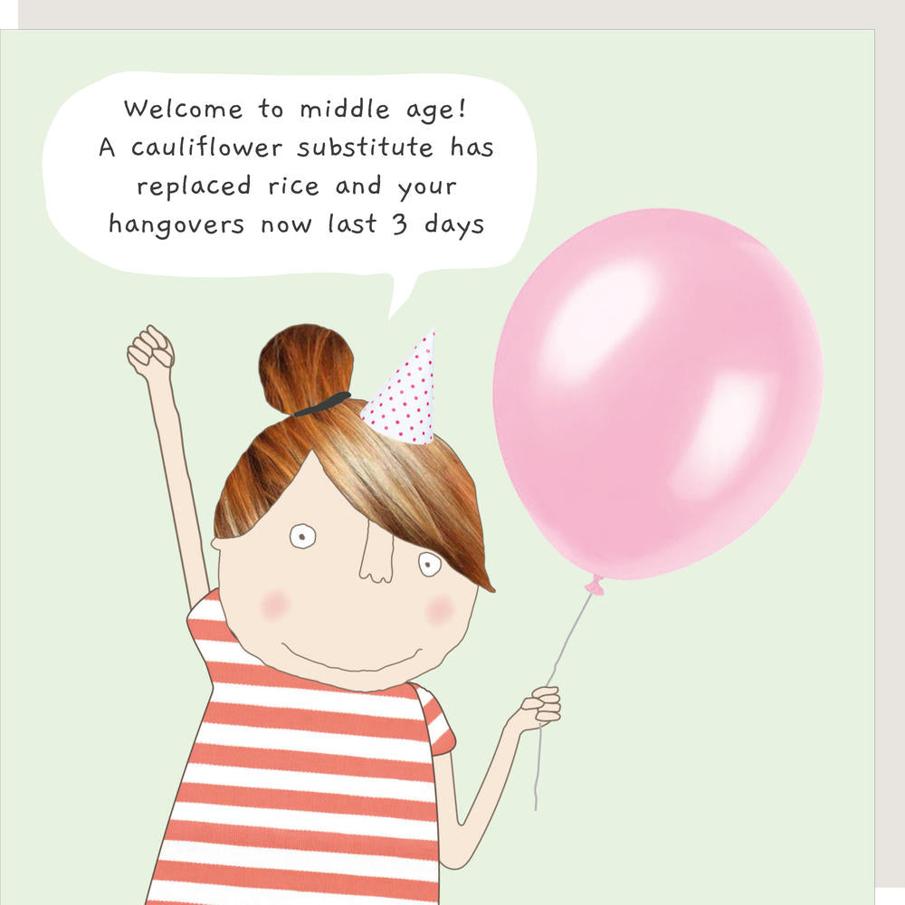 Rosie Made a Thing Greeting Card - Middle Age