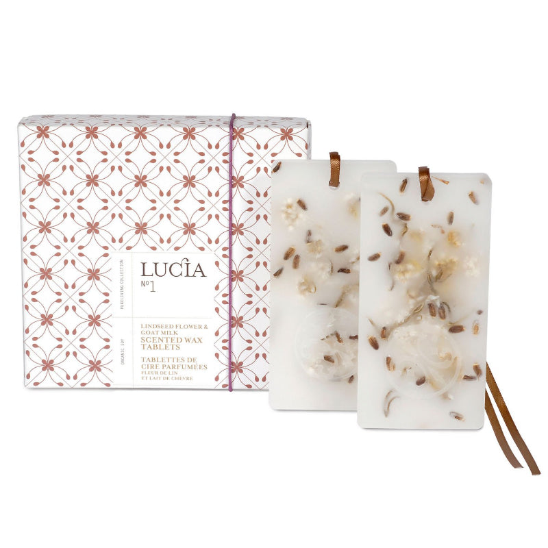  Lucia - Wax Tablets Linseed Flower & Goats Milk, Pure Living, Putti Fine Furnishings