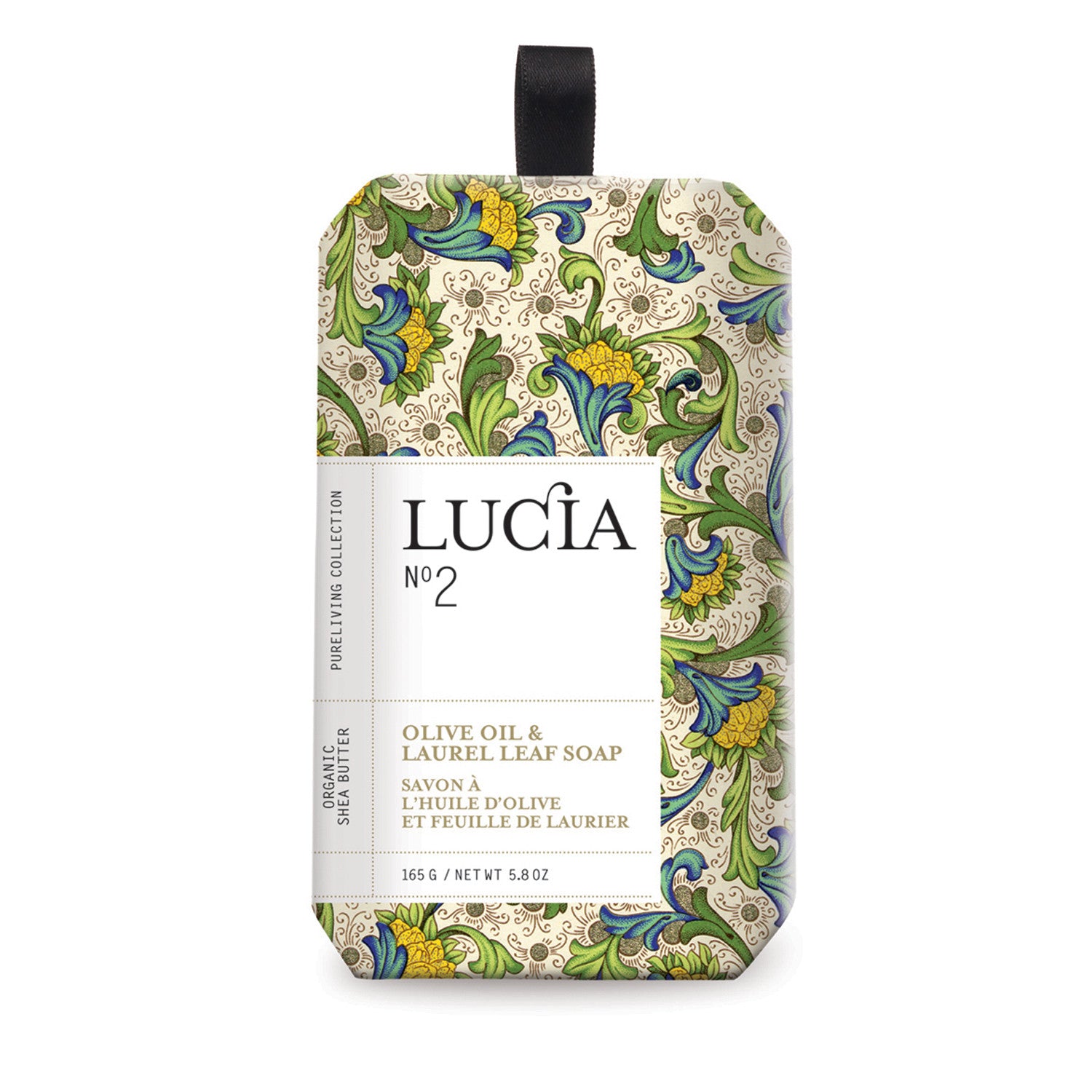  Lucia - Soap 165g Olive Oil & Laurel Leaf, Pure Living, Putti Fine Furnishings
