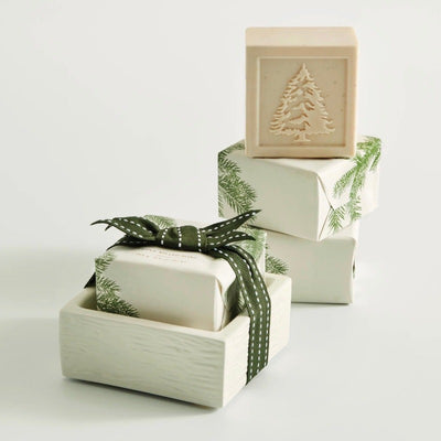 Thymes Frasier Fir Bar Soap & Dish Set