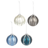 Coastal Glass Ball ornament - Taupe