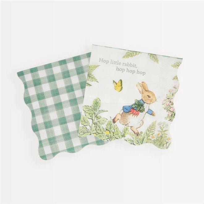 Meri Meri Peter Rabbit in the Garden Paper Napkins - Small | Putti Party Supplies 