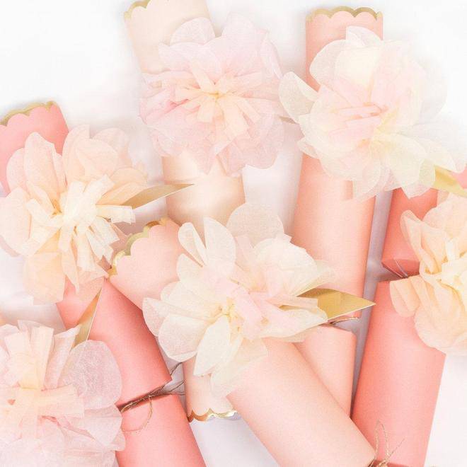 Meri Meri Pink Floral Surprise Crackers | Putti Party Supplies 