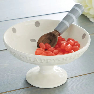 Mud Pie Happy Candy Dish with Spoon