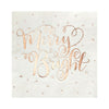 "Merry & Bright" Rose Gold Paper Napkins, GR-Ginger Ray UK, Putti Fine Furnishings