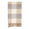 Natural Check Blanket with Fringe | Putti Fine Furnishings Canada