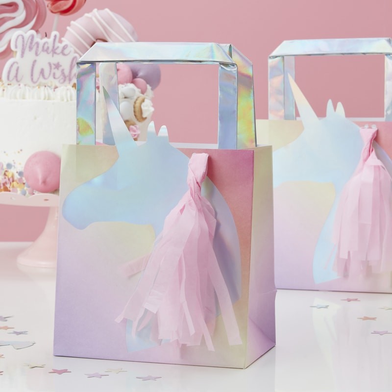 "Make a Wish" Iridescent Unicorn Party Bags
