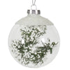 Clear Ornament with Greenery