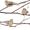 Silver Gold Feather Bird with Clip - Set 3 | Putti Christmas Canada