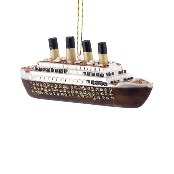 Kurt Adler Titanic Glass Ornament | Putti Christmas Decorations