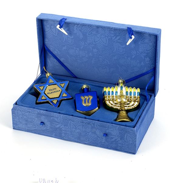Noble Gems Hanukkah Ornaments 3pc set | Putti Hanukkah Canada