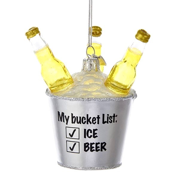 Kurt Adler "Bucket List" Glass Ornament | Putti Christmas Decorations