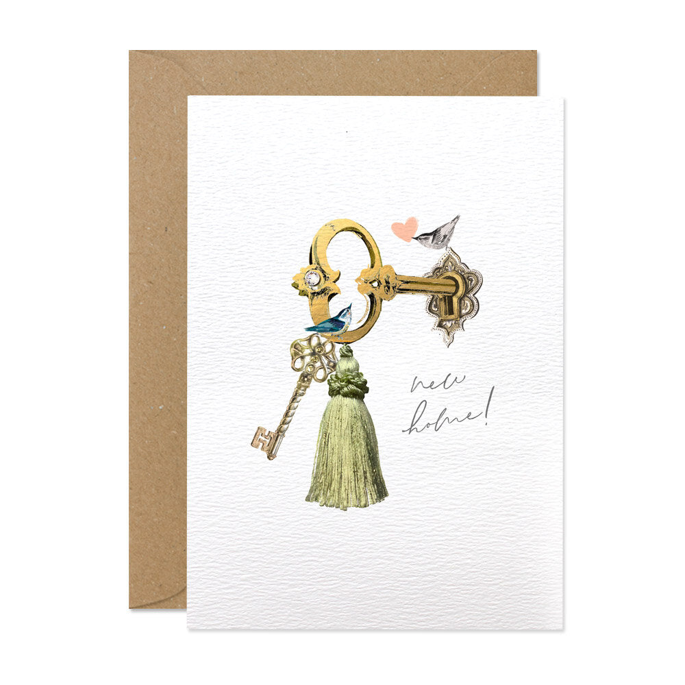 "New Home" Key Greeting Card