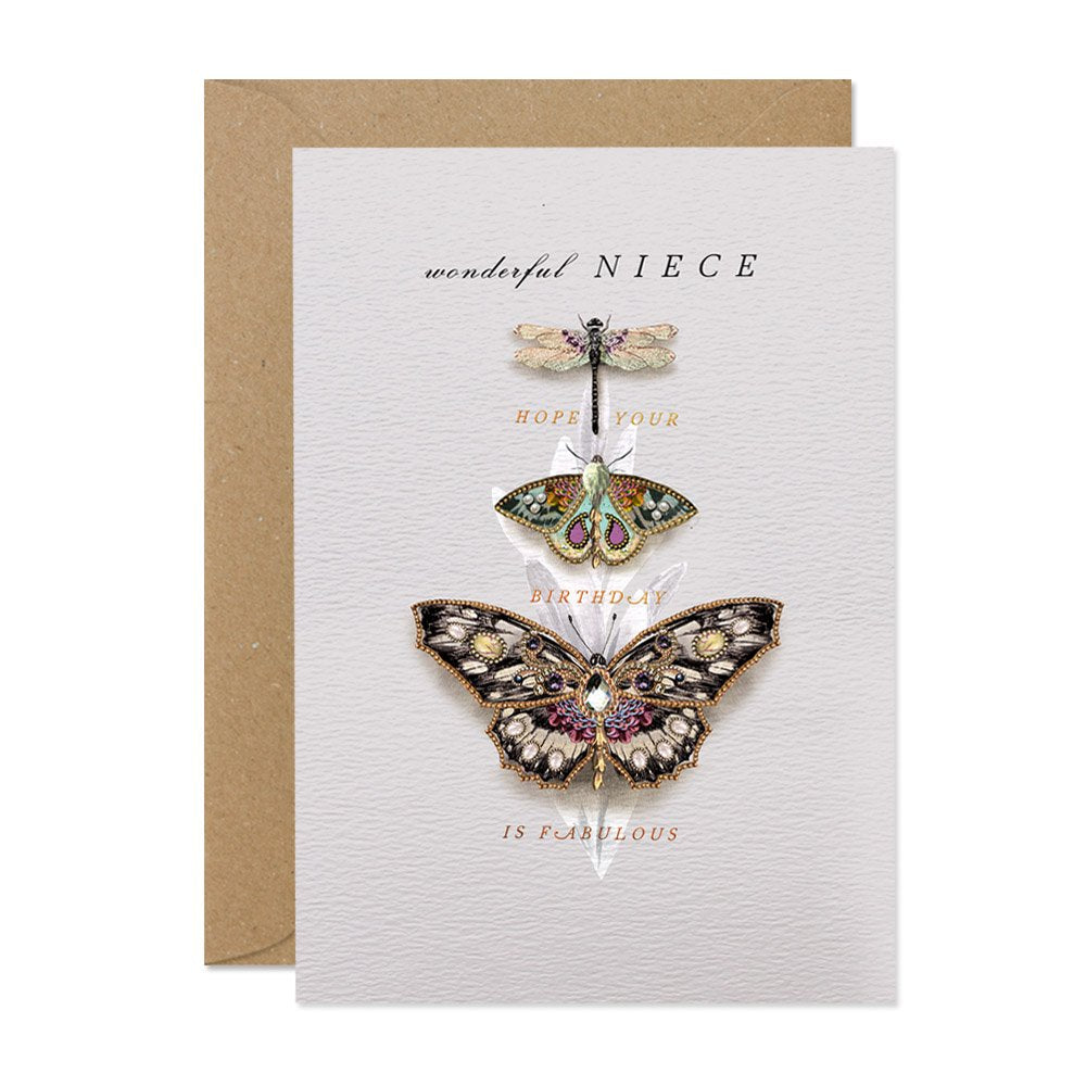 Niece Birthday Butterflies Greeting Card  | Putti Celebrations 