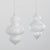 White Splattered Frosted Glass Finial Ornament