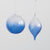 Ombre Blue Swirled Glass Ornament