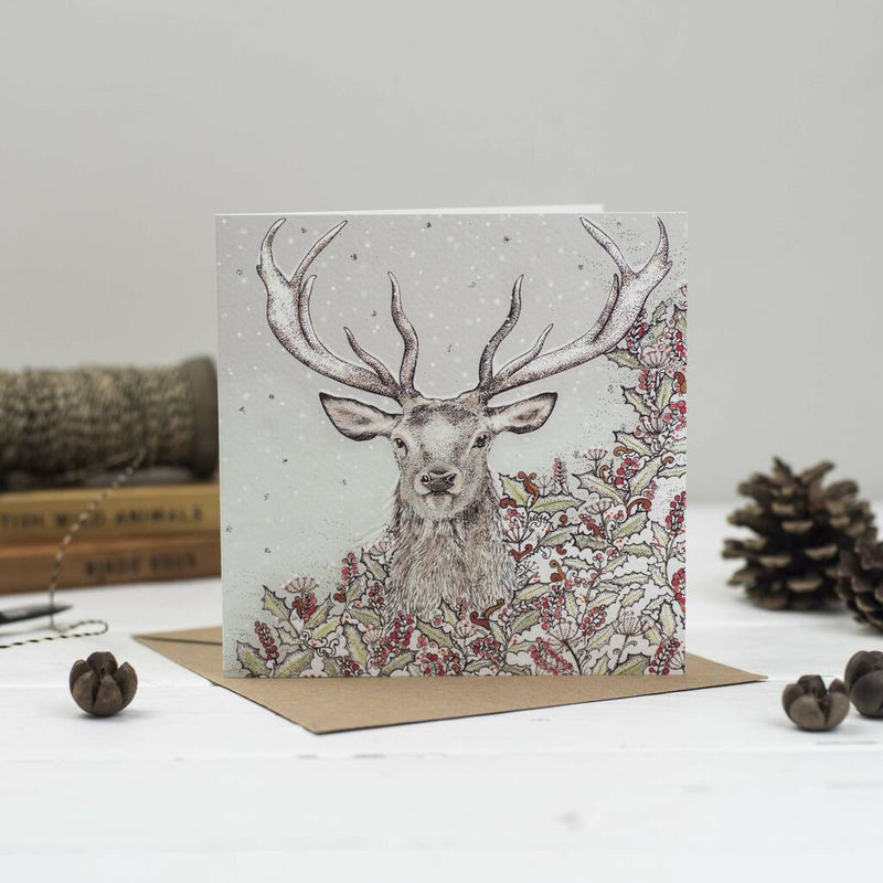 Fay's Studio Christmas Deer Greeting Card | Putti Fine Furnishings 