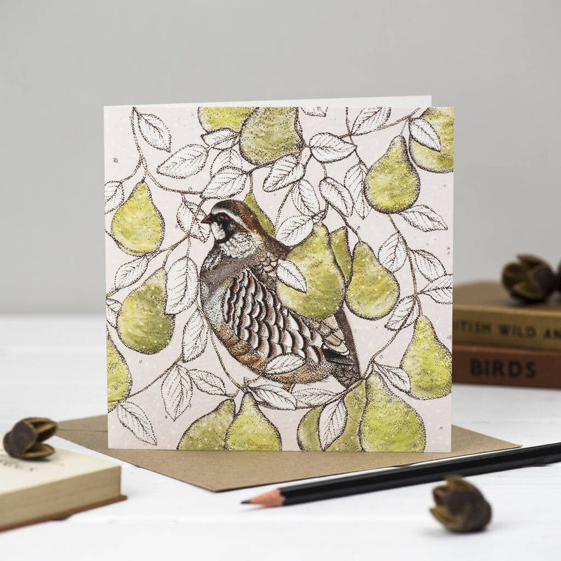 Fay's Studio Partridge in a Pear Tree Greeting Card | Putti Fine Furnishings 