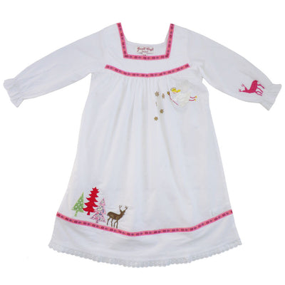 Christmas Angel Night Dress - 1-2 Years Children's Clothing - Powell Craft Uk - Putti Fine Furnishings Toronto Canada - 1