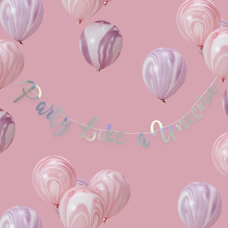 "Make a Wish" Party Like a Unicorn Bunting