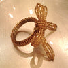 Gold Beaded Bow Napkin Rings, CT-Christmas Tradition, Putti Fine Furnishings