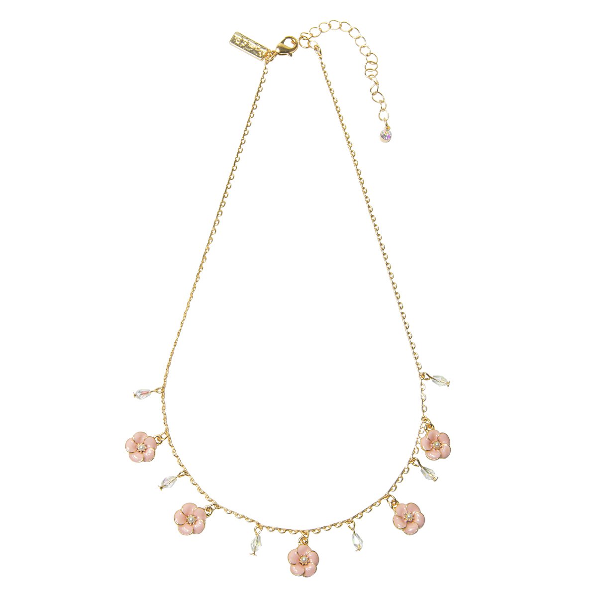 Lovett & Co. Small Rose Necklace in Pink Enamel | Putti Fine Fashions 