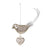 Demdaco Bird Dangle Heart Glass Ornament - Daughter | Putti Christmas 