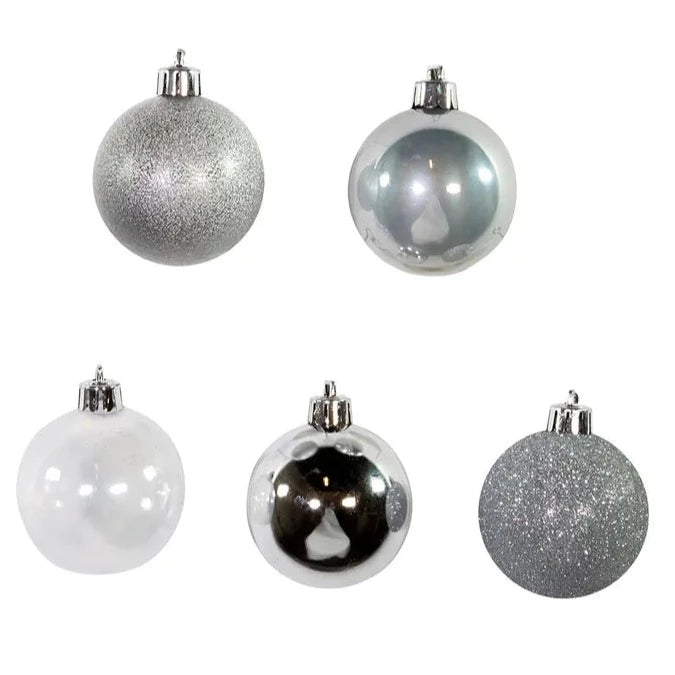 Kurt Adler Silver Shatterproof Ball Ornament