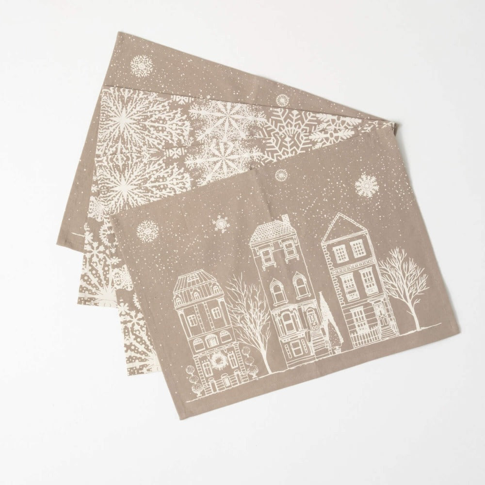Snow Village Christmas Placemats - Set of 4