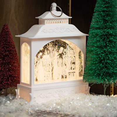 City Scene Perpetual Snow LED Lantern | Putti Christmas Canada