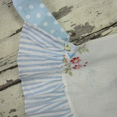 Miss Rose Sister Violet Child's White Posy Bell Apron, MRSV-Miss Rose Sister Violet, Putti Fine Furnishings