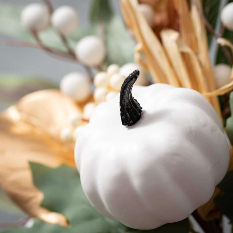 White Pumpkin Leaf Garland  | Putti Autumn Thanksgiving Celebrations 