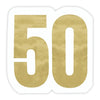 Slant "50" Gold Foil Die Cut Paper Napkins - Putti Party Supplies