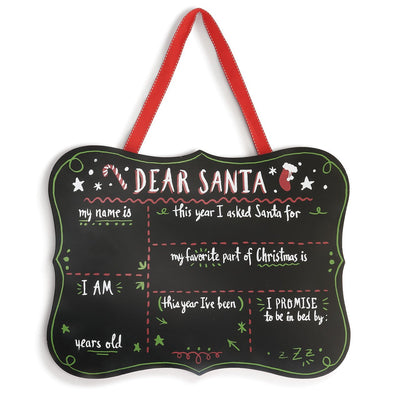 Demdaco Dear Santa Chalkboard | Putti Christmas Decorations