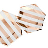 Rose Gold Foil Striped Plates - Small, MM-Meri Meri UK, Putti Fine Furnishings