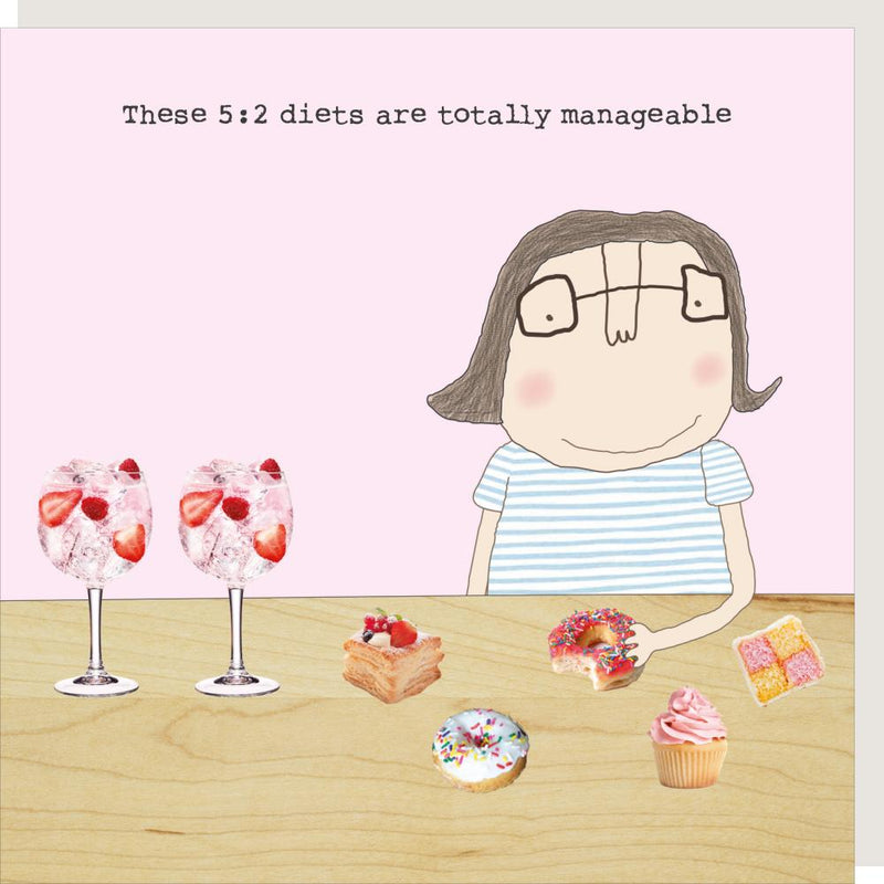 Rosie Made a Thing Greeting Card - Managable 5:2 Diet
