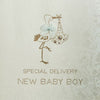 Five Dollar Shake "Special Delivery New Baby Boy" Stork Greeting Card | Putti