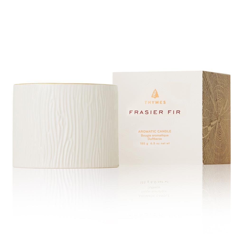 Thymes Frasier Fir Petite Ceramic Candle - Putti Fine Furnishings Canada