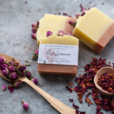 Bramblewood Rose Geranium Handmade Soap
