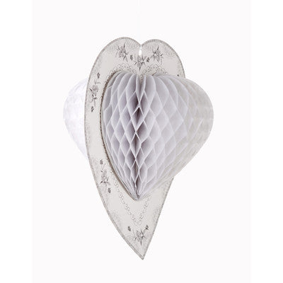  Honeycomb Heart  - White, TT-Talking Tables, Putti Fine Furnishings