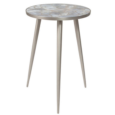 Agate Accent Table - Silver, SIF-Style in Form, Putti Fine Furnishings