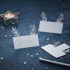 Ginger Ray Silver Glitter Antler Placecards  | Putti Canada