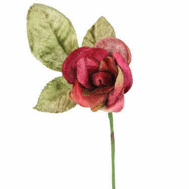  Miss Rose Sister Violet Small Velvet Rose - Burgundy, MRSV-Miss Rose Sister Violet, Putti Fine Furnishings