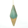 Matte Turquoise Futed Glass Double Point Ornament | Putti Christmas