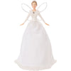 Small White Fairy Tree Topper with Silver Wings