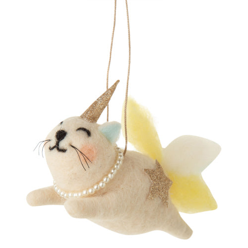 Felt Flying Cat-i-corn Ornament