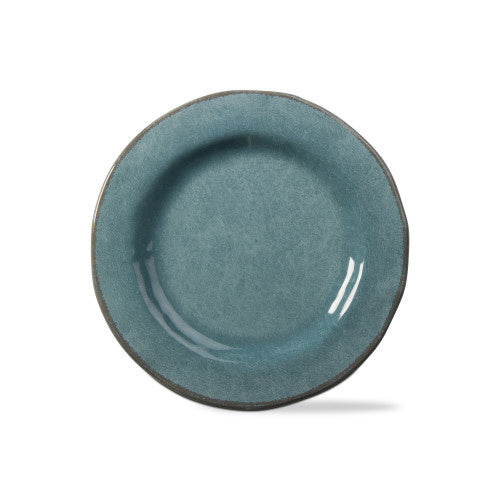 "Veranda" Bamboo Melamine Salad Plates set of 4 - Aqua