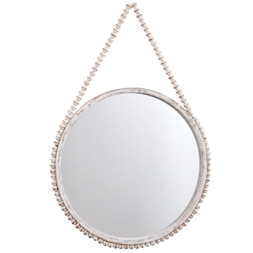 Mud Pie Hanging Beaded Mirror | Putti Fine Furnishings 