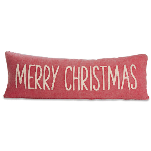 Mud Pie Red Canvas "Merry Christmas" Pillow | Putti Christmas 